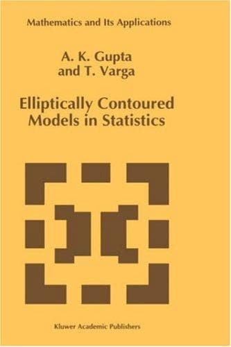 Tapa de Elliptically Contoured Models in Statistics (Mathematics and Its Applications)