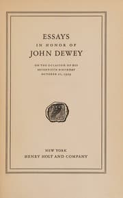 Tapa de ESSAYS IN HONOR OF JOHN DEWEY