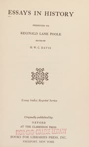 Tapa de Essays in history, presented to Reginald Lane Poole