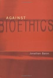 Tapa de Against bioethics