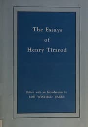 Tapa de The Essays of Henry Timrod