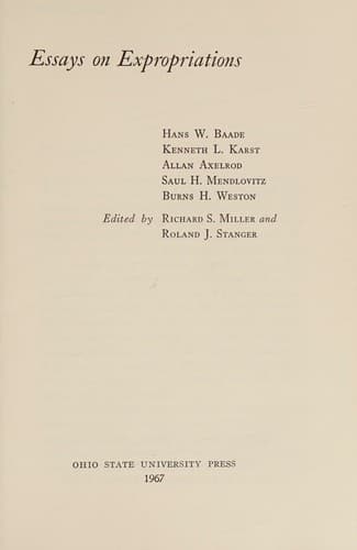 Tapa de Essays on expropriations