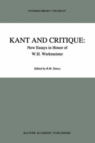 Tapa de Kant and critique