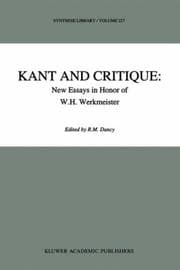 Tapa de Kant and critique