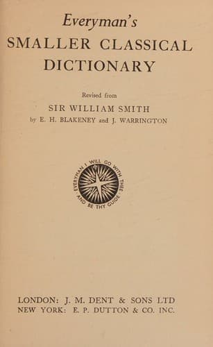 Tapa de Everyman's smaller classical dictionary