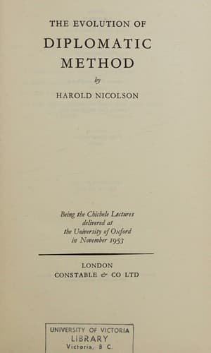 Tapa de The Evolution of Diplomatic Method
