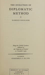 Tapa de The Evolution of Diplomatic Method