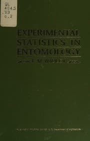Tapa de Experimental statistics in entomology