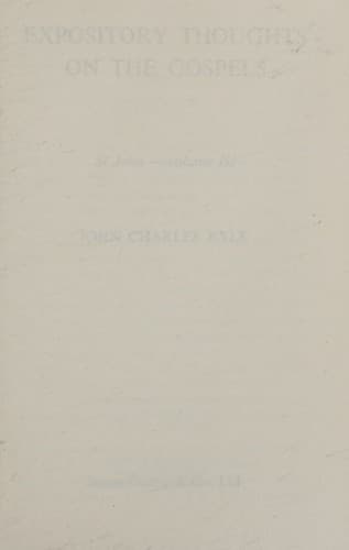 Tapa de Expository thoughts on the Gospels