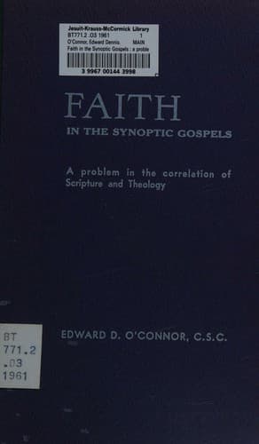 Tapa de Faith in the Synoptic Gospels;