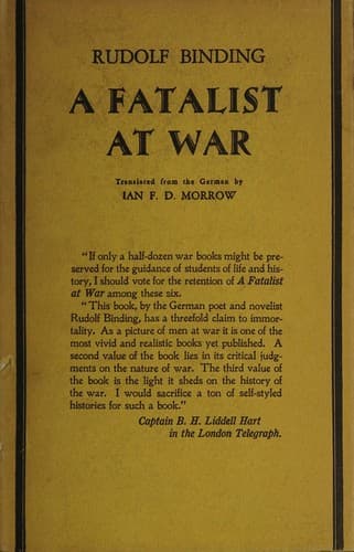 Tapa de A fatalist at war
