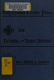 Tapa de The fathers of the third century