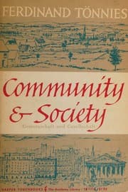 Tapa de FERDINAND TONNIES - COMMUNITY & SOCIETY