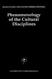 Tapa de Phenomenology of the cultural disciplines