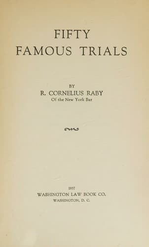 Tapa de Fifty famous trials