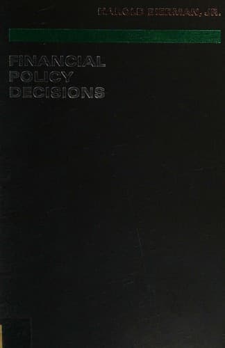 Tapa de Financial policy decisions