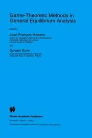 Tapa de Game-theoretic methods in general equilibrium analysis