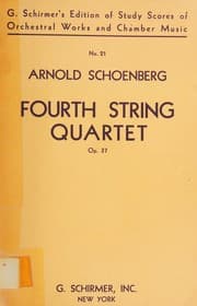 Tapa de Fourth String Quartet. Op. 37. Score (G. Schirmer's Edition of Study Scores of Orchestral Works & Chamber Music)