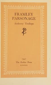 Tapa de Framley Parsonage (Chronicles of Barsetshire No. 4) by Anthony Trollope
