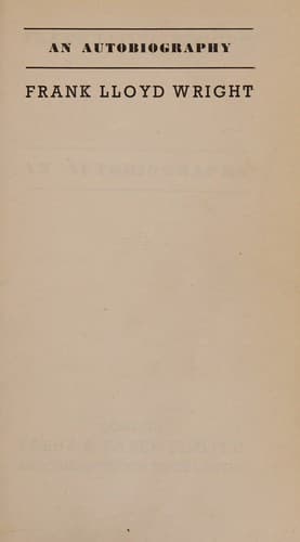 Tapa de Frank Lloyd Wright