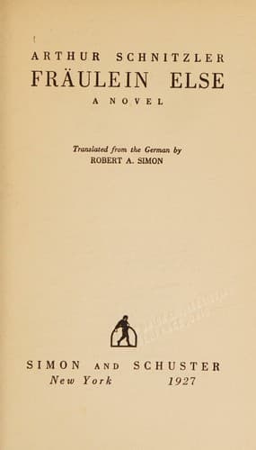 Tapa de Fraulein Else