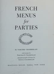 Tapa de French menus for parties