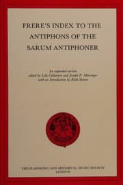 Tapa de Frere's index to the antiphons of the Sarum antiphoner