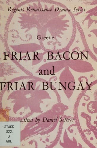 Tapa de Friar Bacon and Friar Bungay (Regents Renaissance drama series)