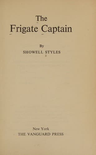 Tapa de The frigate captain