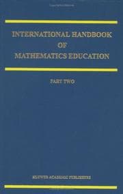 Tapa de International handbook of mathematics education