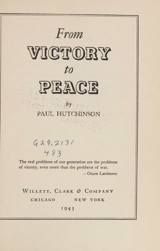 Tapa de From victory to peace