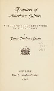 Tapa de Frontiers of American culture