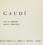 Tapa de Gaudí : texto : le Corbusier, fotoscop