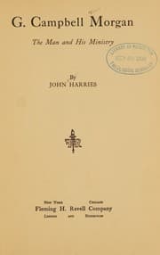 Tapa de G. Campbell Morgan, the man and his ministry