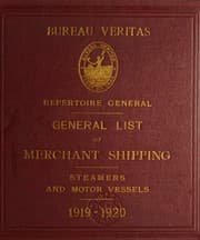 Tapa de general lists of merchant shipping steamers and motor vessels 1914-1915