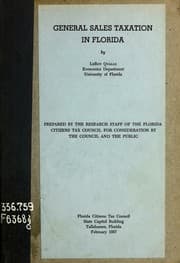 Tapa de General sales taxation in Florida