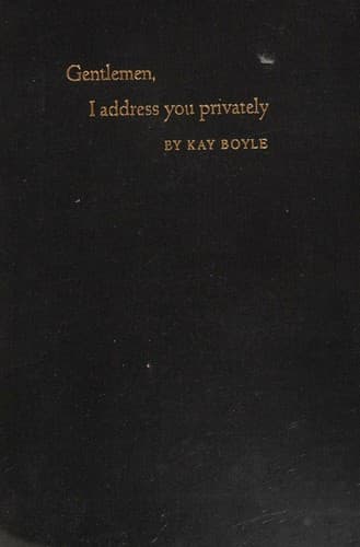 Tapa de Gentlemen, I address you privately