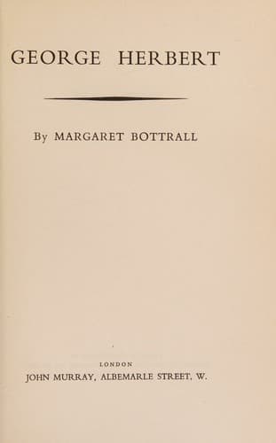 Tapa de George Herbert