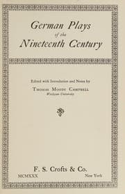 Tapa de German plays of the nineteenth century