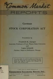 Tapa de German Stock corporation act