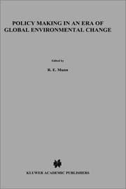 Tapa de Policy making in an era of global environmental change