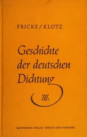 Tapa de Geschichte Der Deutschen Dichtung