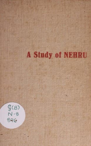 Tapa de A Study Of Nehru