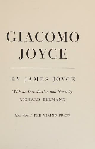 Tapa de Giacomo Joyce