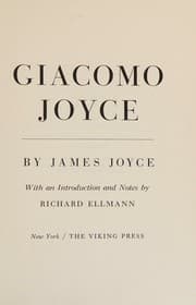 Tapa de Giacomo Joyce
