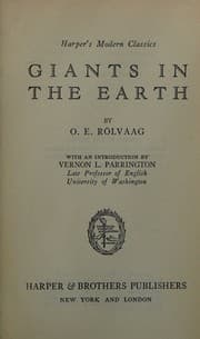 Tapa de Giants in the earth, (Harper's modern classics)