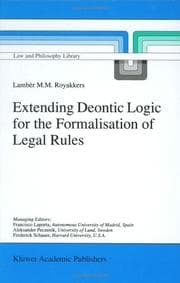 Tapa de Extending Deontic Logic for the Formalisation of Legal Rules