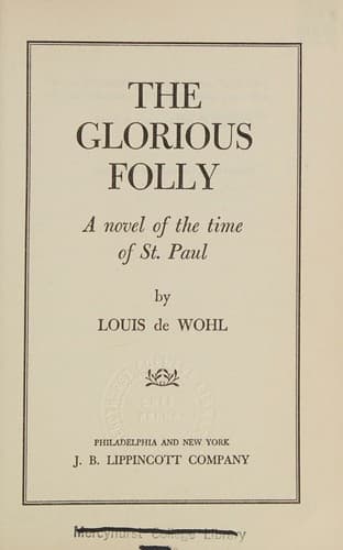 Tapa de The glorious folly
