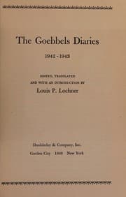 Tapa de The Goebbels diaries,