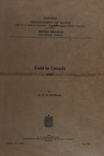 Tapa de Gold in Canada, 1935
